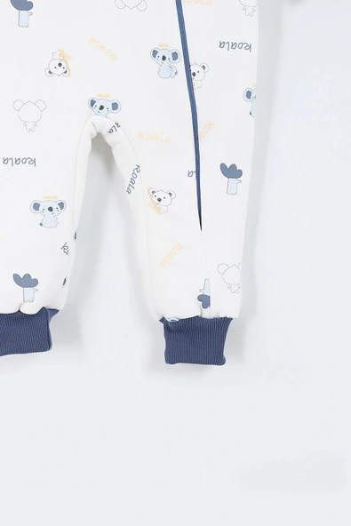 Koala Desenli Astarlı Uzun Kollu Pamuklu Kışlık Çocuk Erkek Bebek Uyku Tulumu 2.5 Tog 2 3 4 5 6 Yaş - 3
