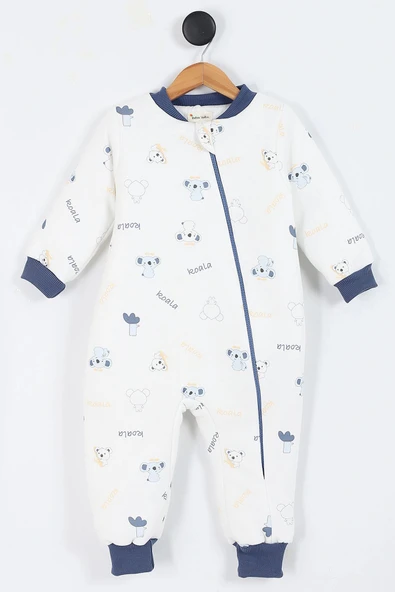 Koala Desenli Astarlı Uzun Kollu Pamuklu Kışlık Çocuk Erkek Bebek Uyku Tulumu 2.5 Tog 2 3 4 5 6 Yaş