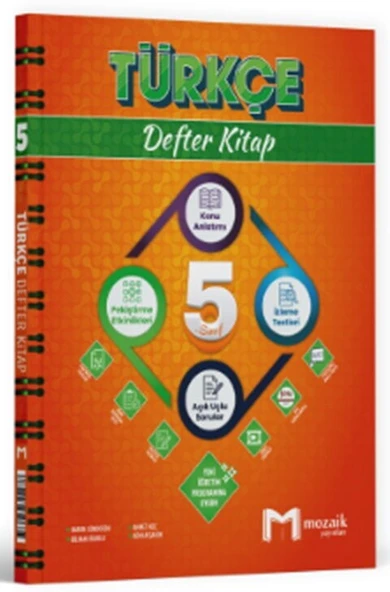 5. Sınıf Türkçe Defter Kitap Mozaik Yayınları ürün görseli 1