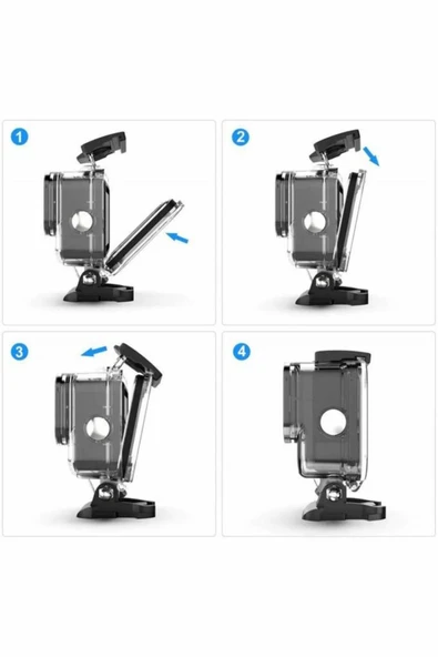 Gopro Hero 12 Hero 11 Hero 10/9 Black Uyumlu Su Geçirmez Kılıf Koruyucu Muhafaza Waterproof - 5