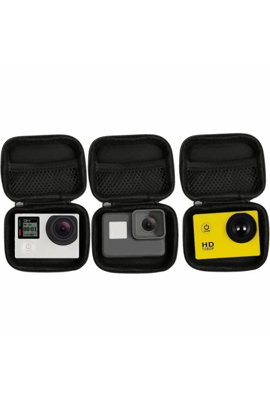 Gopro Hero 12 11 10 9 8 7 6 5 4 Mini Su Geçirmez Aksiyon Kamera Taşıma Çantası - 9