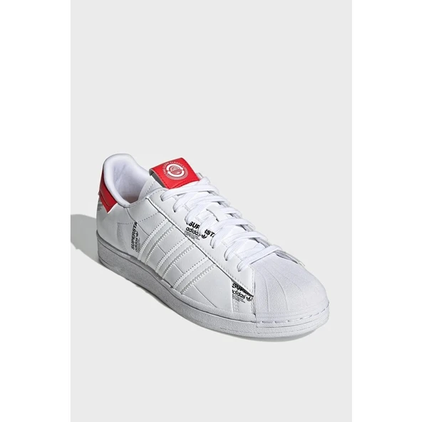 Adidas Superstar Beyaz Kırmızı Primeen - 3