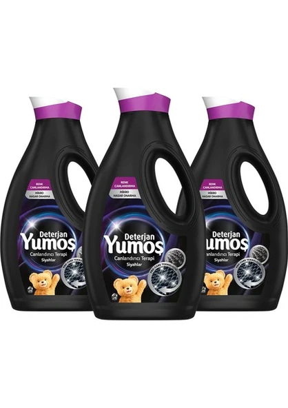 Yumoş Sıvı Bakım Çamaşır Deterjanı Canlandırıcı Terapi Siyahlar 1690 ml x3 - 2