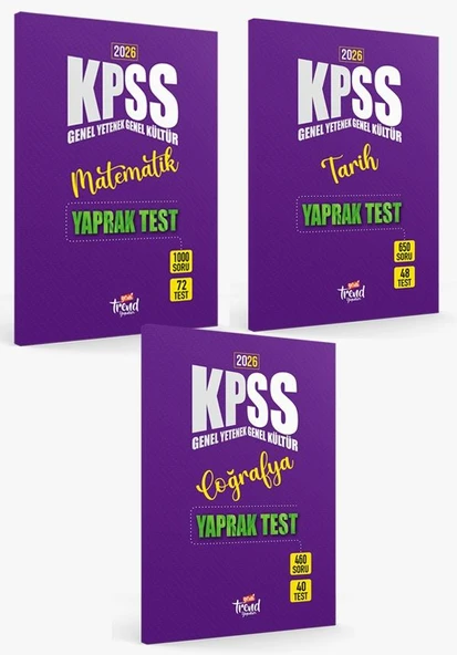 2026 Kpss Lisans Gygk Matematik, Çoğrafya, Tarih 3 lü Yaprak Test Seti