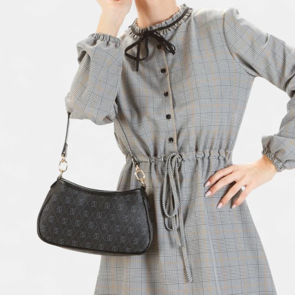 Lederax Suni Deri Baget El ve Omuz Çantası LD578 - Resim 7