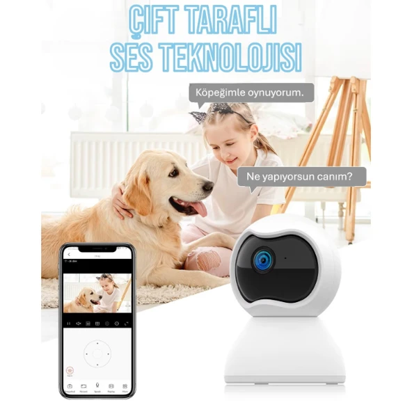 Çift Taraflı Ses Özellikli Wi-Fi Kamera - 2