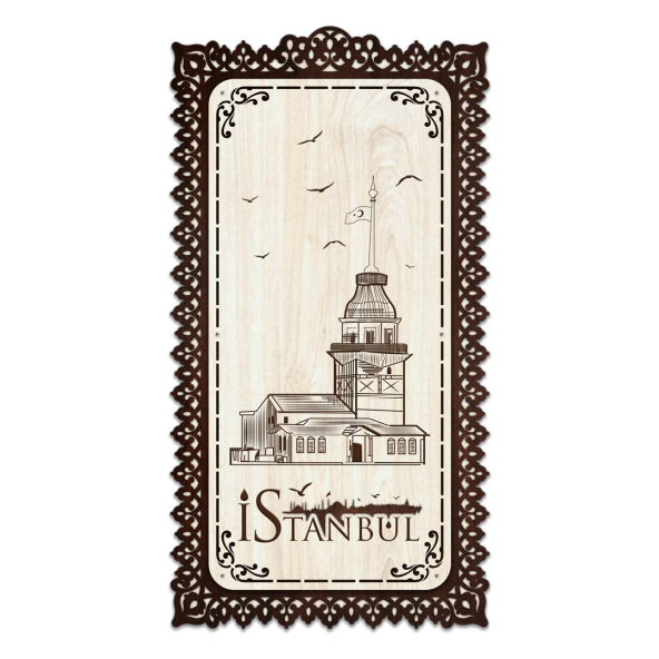 Dekoratif Ahsap Tablo - Kız Kulesi (Büyük Boy)