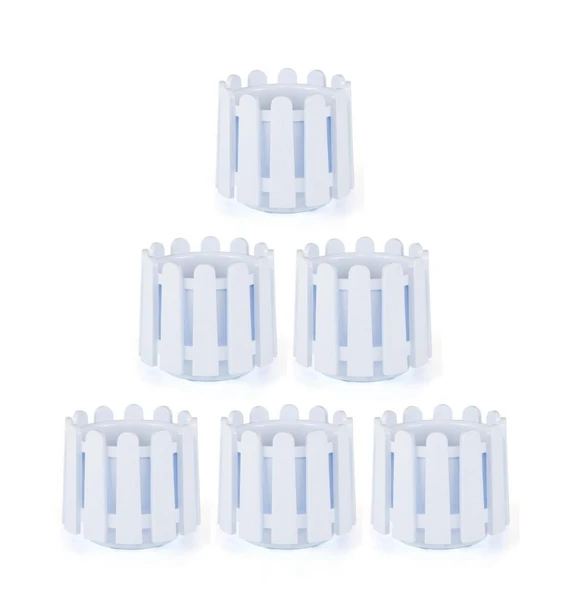 Omnipazar SO-İS03 İstanbul Dekoratif Yuvarlak Saksı 6,6 lt Kirli Beyaz 6 Adet ürün görseli