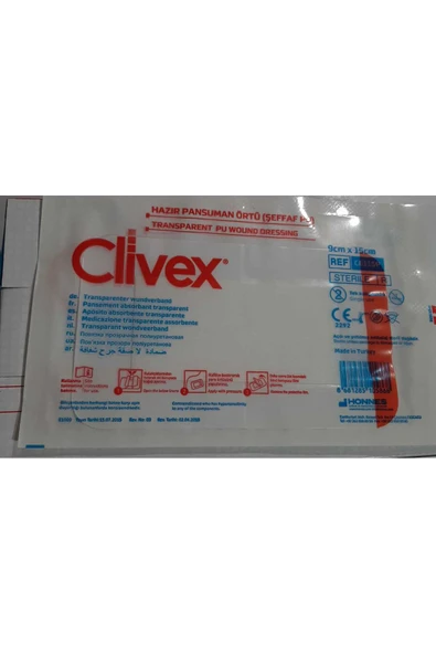 Clivex 9x15 cm Şeffaf Pu Hazır Pansuman Örtüsü 10 Adet - 2