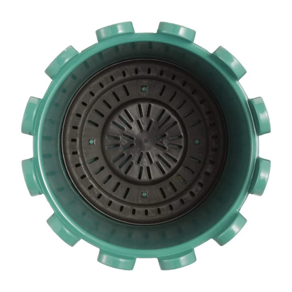 Omnipazar SO-İS04 İstanbul Dekoratif Yuvarlak Saksı 14,1 lt Yeşil 6 Adet - Resim 3