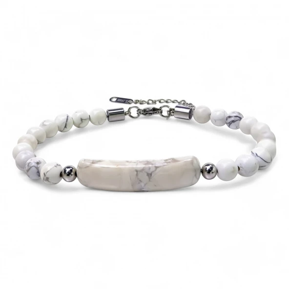 Havlit Doğaltaş Çelik Halat Ve Çelik Klipsli Bileklik 31832B19D1 ürün görseli 1