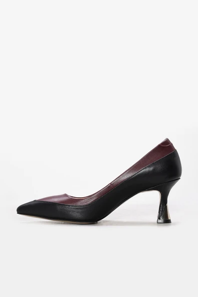 Hakiki Deri  Kadın İnce Topuk Ayakkabı 215ZA3202 - Resim 7