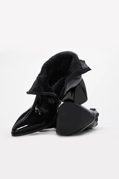 Hakiki Deri  Kadın Kalın Topuklu Bot 064SZA805 - Resim 3