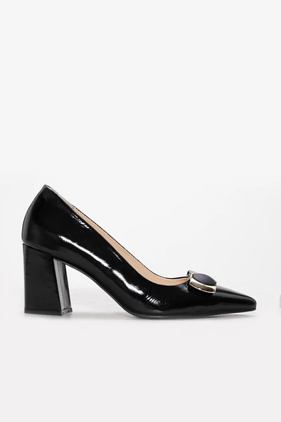 Hakiki Deri  Kadın Kalın Topuklu Ayakkabı 215ZA3164 ürün görseli