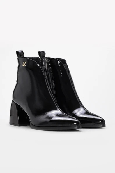 Hakiki Deri  Kadın Kalın Topuklu Bot 064SZA805 - Resim 4