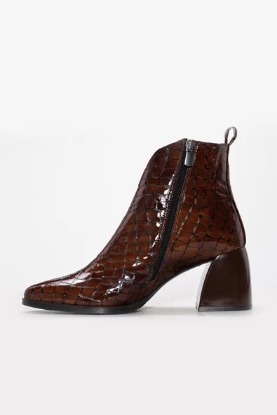 Hakiki Deri  Kadın Kalın Topuklu Bot 064SZA805 - Resim 7