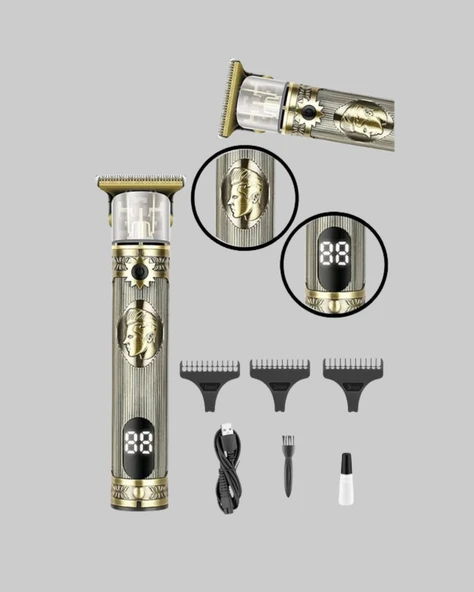 Çok Fonksiyonlu Saç ve Sakal Düzeltici Set – USB Şarjlı - Resim 3