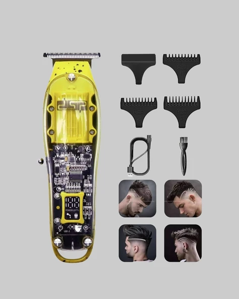 USB Şarjlı Şeffaf Gövdeli Saç Kesme Cihazı - Resim 4