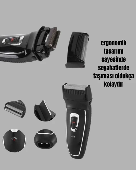 Kablosuz Kuru Tıraş Makinesi Folyo Başlıklı - Resim 2