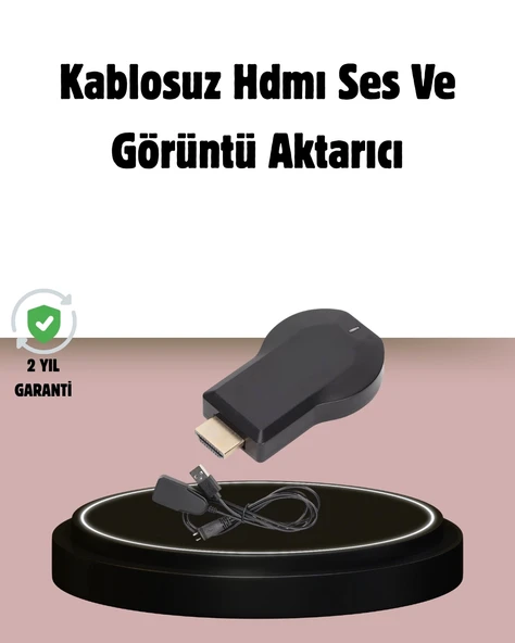 1080p Ultra HD Kablosuz Ekran Yansıtma Dongle – Miracast / AirPlay / DLNA ürün görseli 1