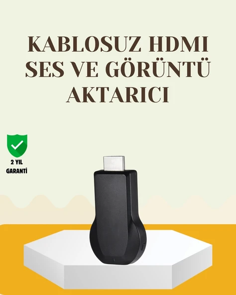Kompakt HDMI Kablosuz Dongle – 1080p Görüntü ve Plug‑and‑Play Kurulum ürün görseli 1