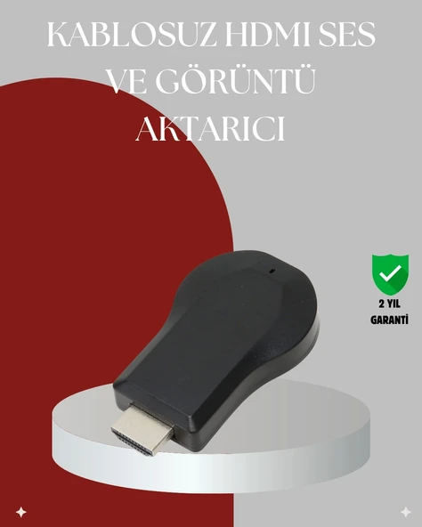 AirPlay ve DLNA Destekli Kablosuz HDMI Ekran Paylaşım Cihazı ürün görseli 1