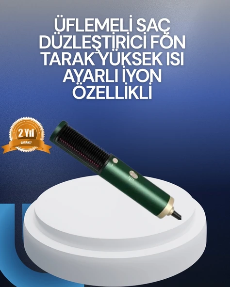 Saç Kurutma, Düzleştirici ve Tarak Tek Cihazda – 3 Kademeli Isı Ayarı ürün görseli 1