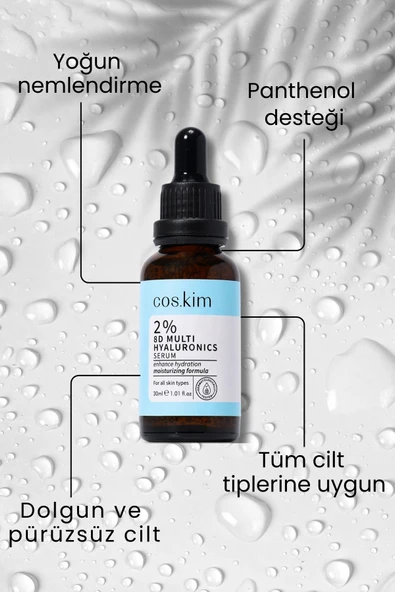 8 Çeşit Hyaluronik  Içeren Nemlendirici Cilt Bakım Serumu | 2% 8d Multi Hyaluronics Serum 30 Ml - 3