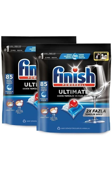 Finish Ultimate Hepsi Bir Arada 170 Kapsül Bulaşık Makinesi Deterjanı Tableti - 2