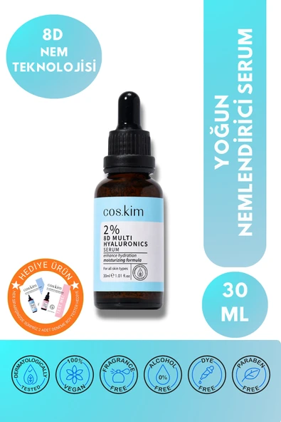 8 Çeşit Hyaluronik  Içeren Nemlendirici Cilt Bakım Serumu | 2% 8d Multi Hyaluronics Serum 30 Ml