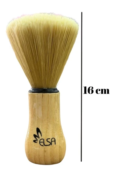 ELSA Premium Büyük Boy Ense Fırçası Açık Renk Ahşap Sap 16 cm - 4