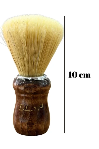 ELSA Premium Küçük Boy Sakal Fırçası Koyu Renk Ahşap Sap - 2