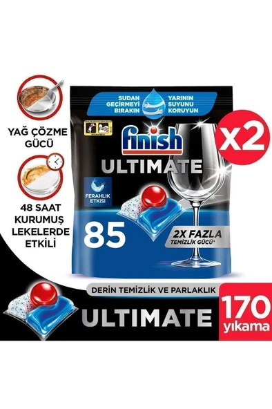 Finish Ultimate Hepsi Bir Arada 170 Kapsül Bulaşık Makinesi Deterjanı Tableti