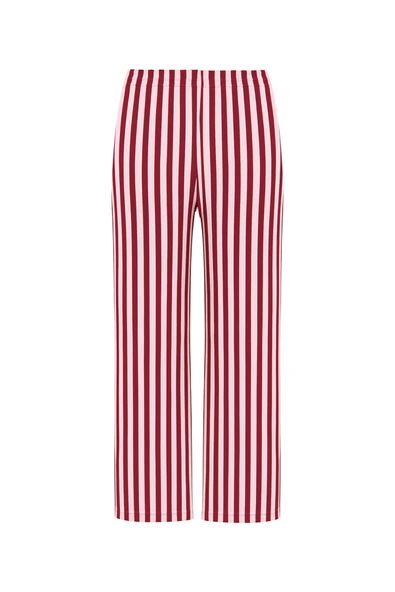 3'lü  Çizgili Pamuklu  Pijama Takımı - Resim 4