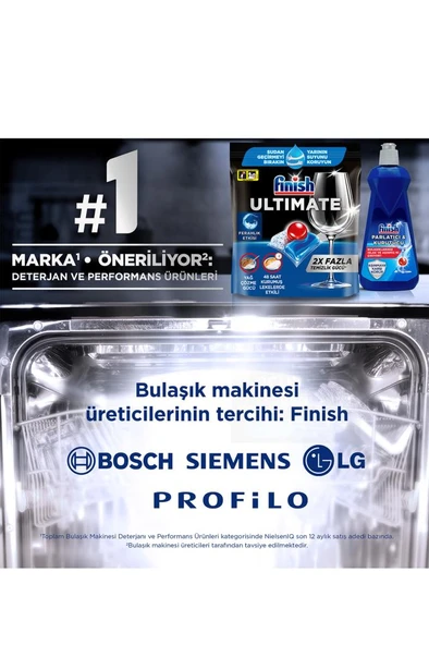 Finish Ultimate Hepsi Bir Arada 170 Kapsül Bulaşık Makinesi Deterjanı Tableti - 7