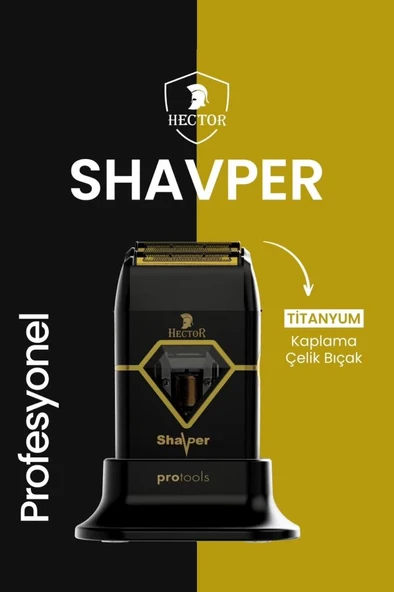 Hector ShaVper Titanyum Kaplama Başlıklı Sıfırlama Makinesi 11.000 RPM Gold-Siyah - 3
