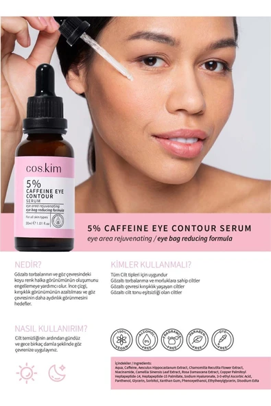 %5 Kafein Içeren Morluk Giderici - Aydınlatıcı Ve Canlandırıcı Göz Altı Serumu 30 ml - 2