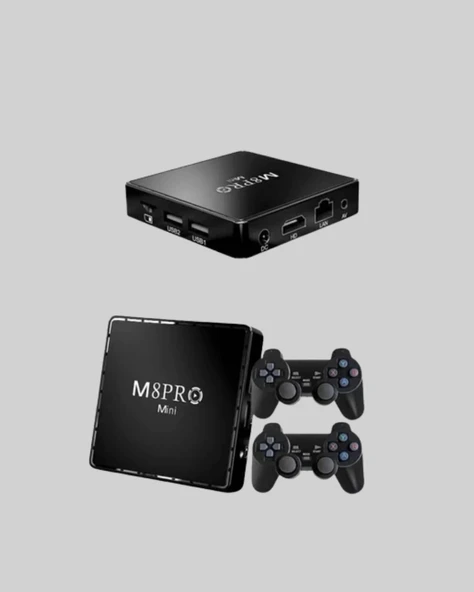 M8Pro 2GB RAM + 64GB Retro Oyunlu TV Box - Resim 2