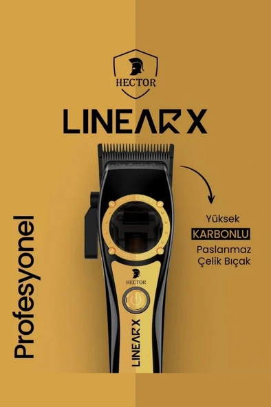 Hector Linear X Saç Kesim ve Çizim Makinesi 11.200 RPM Gold-Siyah - 2