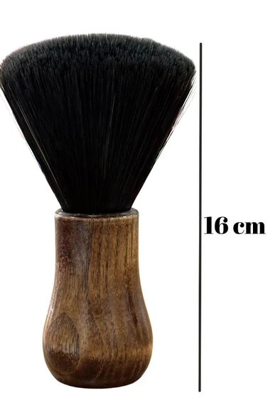 ELSA Premium Büyük Boy Ense Fırçası Koyu Renk Ahşap Sap 16 cm - 2