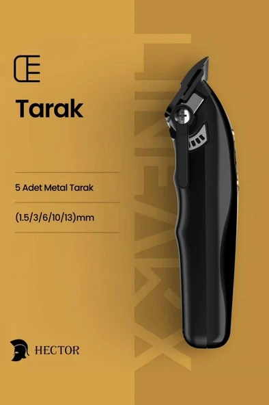 Hector Linear X Saç Kesim ve Çizim Makinesi 11.200 RPM Gold-Siyah - 5
