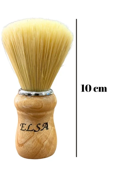 ELSA Premium Küçük Boy Sakal Fırçası Açık Renk Ahşap Sap - 2