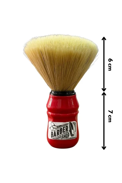 Emre Fırça Plastik Saplı Premium Sentetik Sakal Fırçası Kırmızı - 2