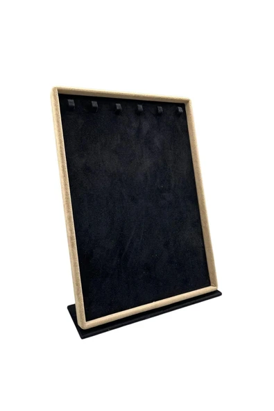 Süet Kumaş Tırnaklı Siyah Renk 34/24 Cm Stand ürün görseli