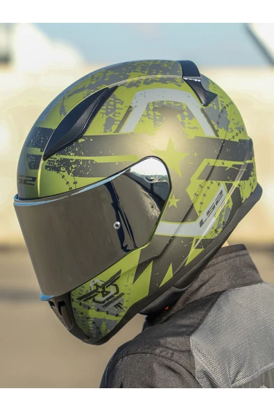 LS2 RAPID 2 THUNDER BIRDS MAT YEŞİL-SİYAH-GRİ KASK ürün görseli