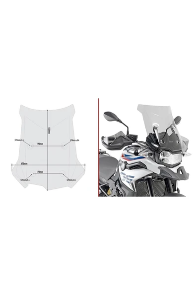 Givi D5127s Bmw F 750 Gs - F 850 Gs (18-19) Rüzgar Siperlik ürün görseli