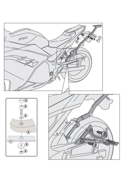 Givi 4108fz Kawasakı Nınja 300 (13-18) Arka Çanta Taşıyıcı - 4