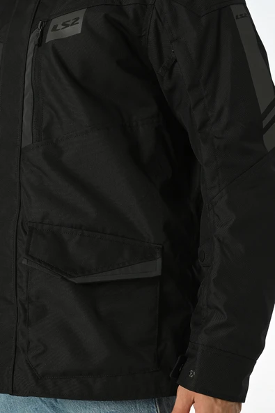 LS2 Metropolıs Evo 4 Mevsim Waterproof Motosiklet Montu Siyah - Resim 4