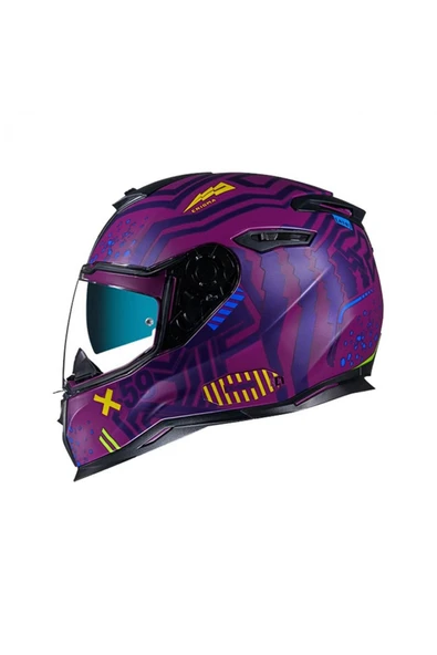 LS2 Sx.100 Enıgma Kapalı Kask Mat Mor Medıum ürün görseli