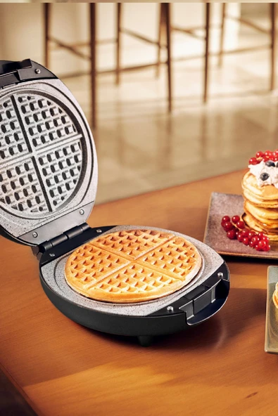 Karaca Funday Çıkarılabilir Plakalı Waffle Makinesi 1000W Redgold - 2